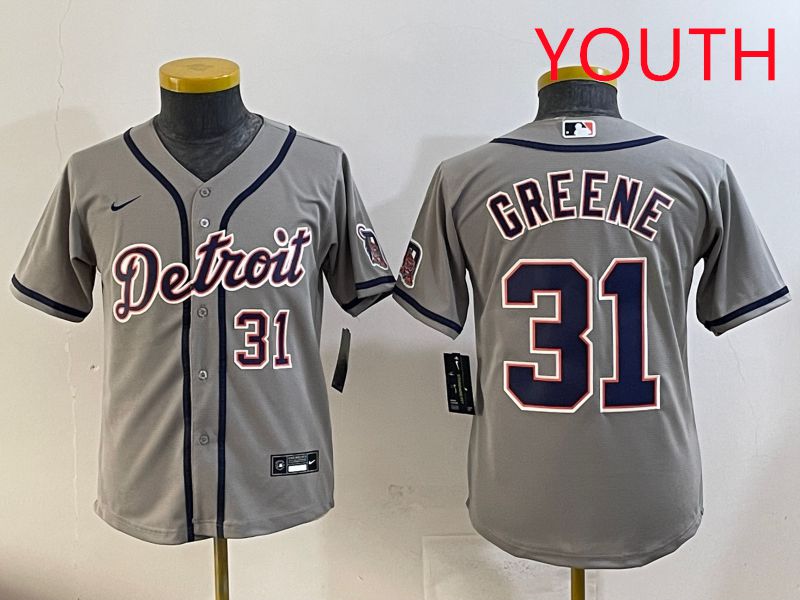 Youth 2025 Detroit Tigers #31 Greene Grey Game Nike MLB Jersey style 2